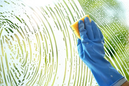 Professional cleaner in NW1 cleaning a modern living room