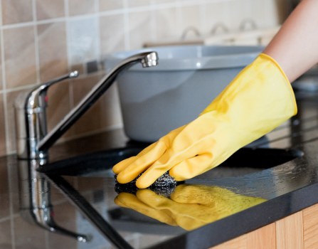 A well-organized bathroom cleaned by home cleaners in NW1